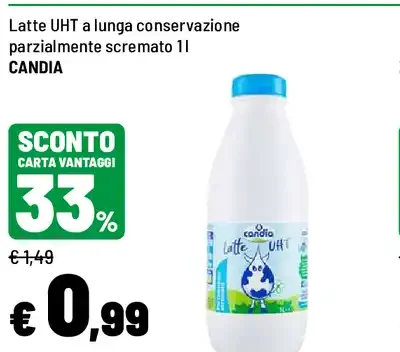 Latte UHT parzialmente scremato