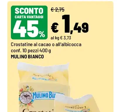 Crostatine al cacao o all'albicocca