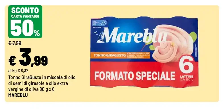 Tonno in olio di semi e olio extravergine