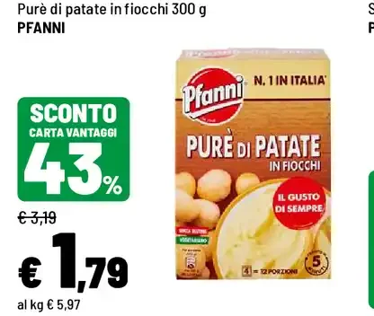 Purè di patate in fiocchi