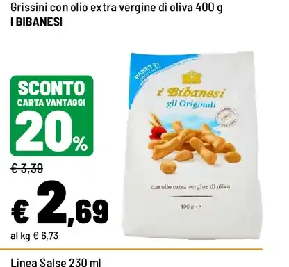 Grissini con olio extravergine di oliva