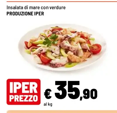 Insalata di mare con verdure
