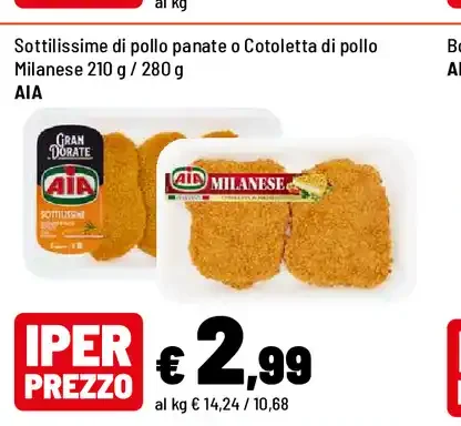 Sottilissimi di pollo panato o cotoletta di pollo