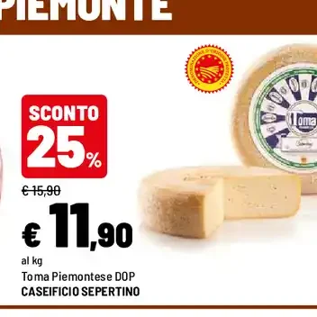 Toma Piemontese DOP