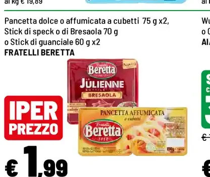 Pancetta dolce o affumicata a cubetti