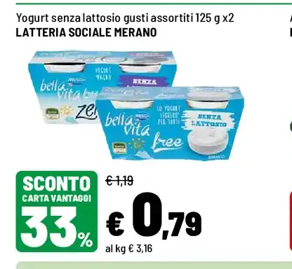 Yogurt senza lattosio