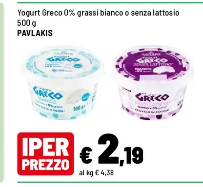 Yogurt greco 0%
