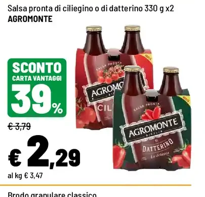 Salsa pronta di ciliegino o datterino