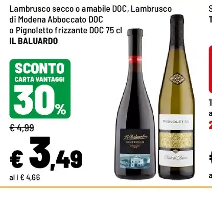 Lambrusco secco o amabile DOC