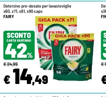 Detersivo pre-dosato lavastoviglie