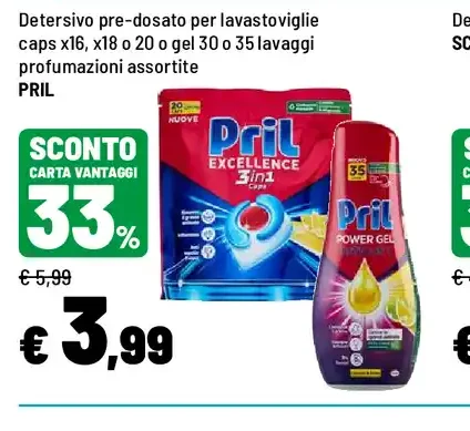 Detersivo pre-dosato lavastoviglie