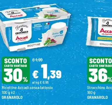 Ricottine Accadì senza lattosio