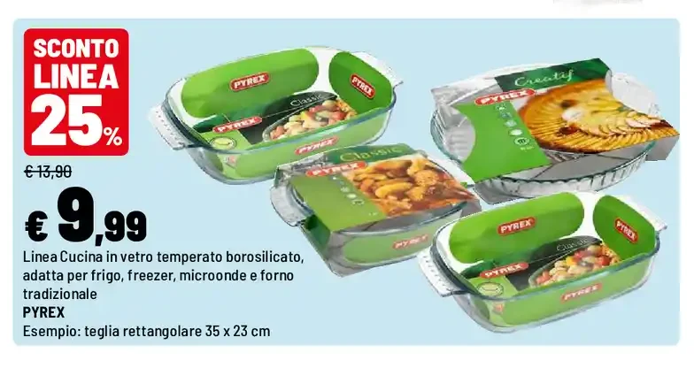 Teglie in vetro temperato Pyrex