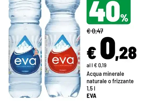 Acqua minerale naturale o frizzante