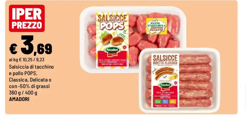 Salsiccia di tacchino e pollo Pops