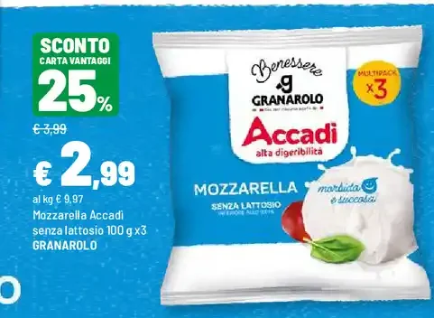 Mozzarella senza lattosio