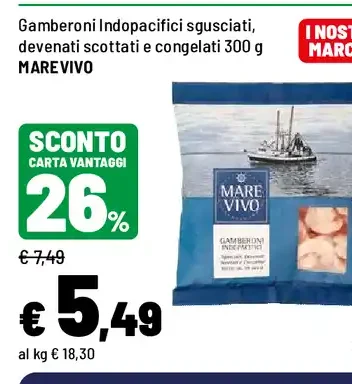 Gamberoni indopacifici sgusciati