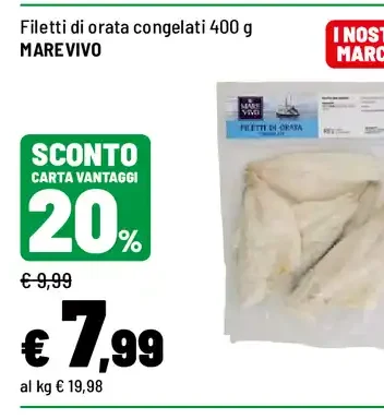 Filetti di orata congelati