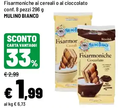 Fisarmoniche ai cereali o al cioccolato
