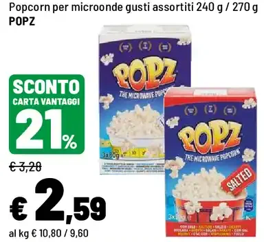 Popcorn per microonde