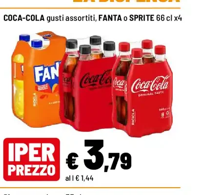 Coca-Cola gusti assortiti, Fanta o Sprite