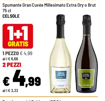 Spumante Gran Cuvée Millesimato Extra Dry o Brut