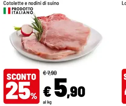 Cotolette e nodini di suino
