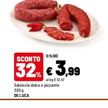 Salsiccia dolce o piccante