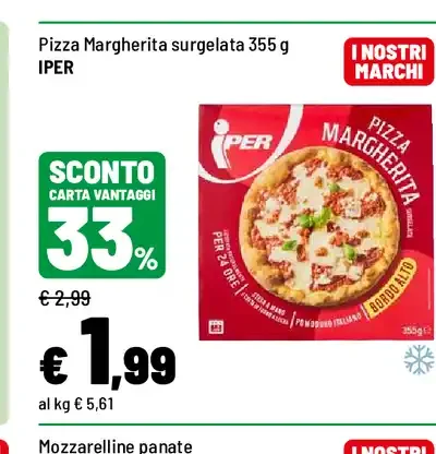 Pizza Margherita surgelata