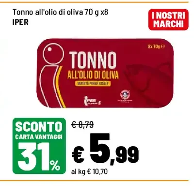 Tonno all'olio di oliva