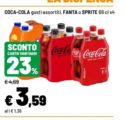 Coca-Cola, Fanta o Sprite gusti assortiti