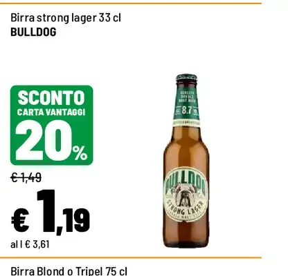 Birra strong lager Bulldog