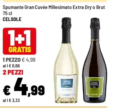 Spumante Gran Cuvée Millesimato Extra Dry o Brut