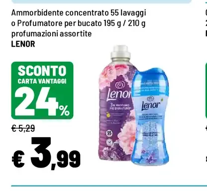 Ammorbidente concentrato o profumatore per bucato