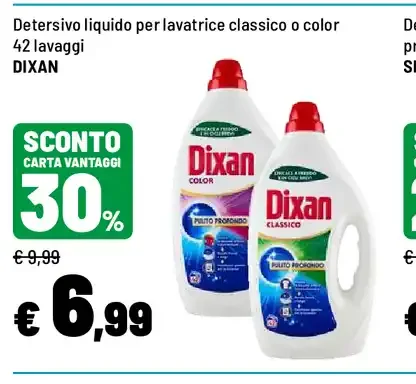 Detersivo liquido per lavatrice classico o color