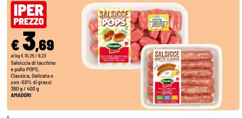 Salsiccia di tacchino e pollo Pops