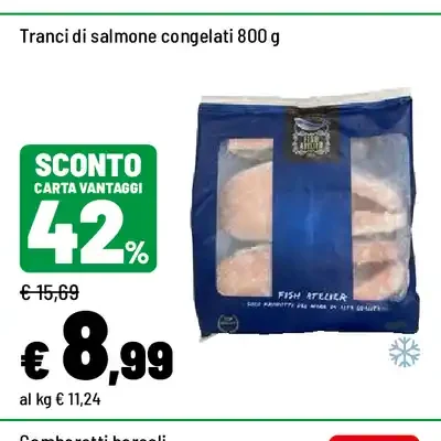 Tranci di salmone congelati