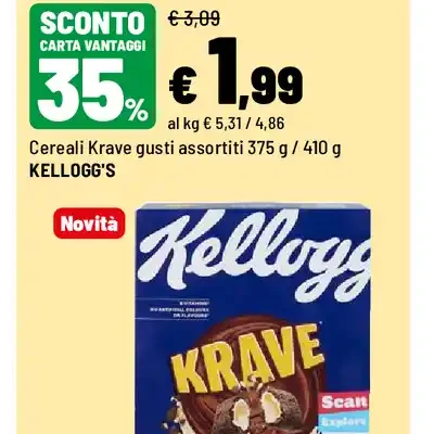 Cereali Krave gusti assortiti