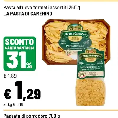 Pasta all'uovo formati assortiti