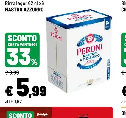 Birra lager Nastro Azzurro