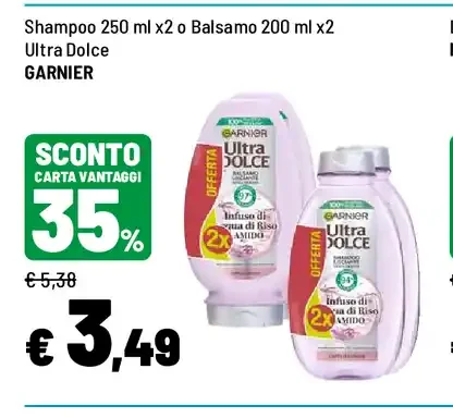 Shampoo o balsamo Ultra Dolce