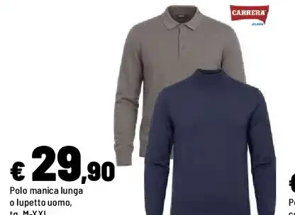 Polo uomo manica lunga o lupetto