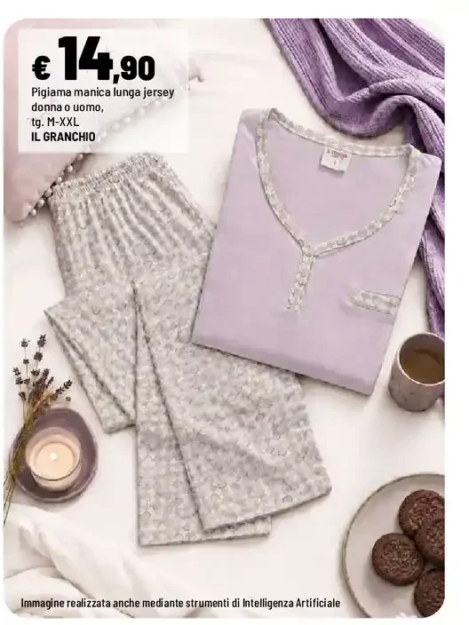 Pigiama manica lunga jersey