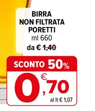 Birra non filtrata Poretti