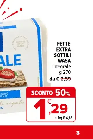 Fette extra sottili Wasa integrale