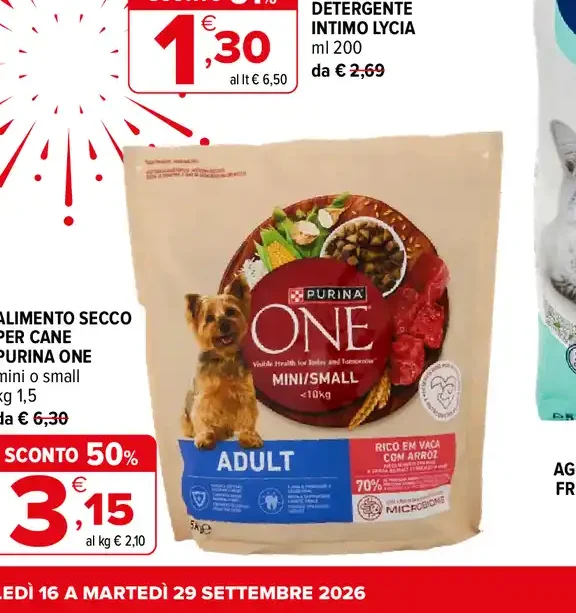 Alimento secco per cane Purina One Mini