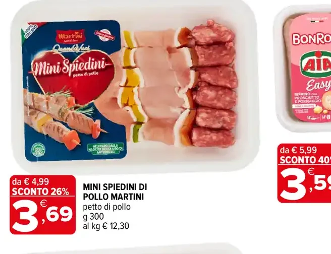 Mini spiedini di pollo Martini