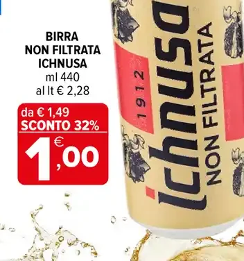 Birra Ichnusa non filtrata