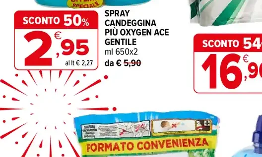 Spray candeggina più oxygen ACE Gentile
