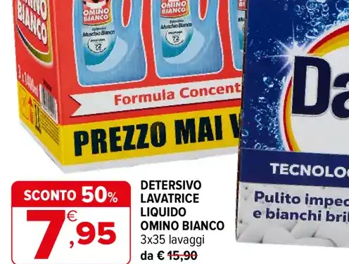 Detersivo lavatrice liquido Omino Bianco